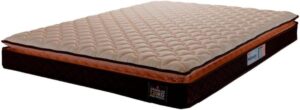 Colchão Espuma D33 Pillow Top Millenium Hellen - Suporta até 120kg por Pessoa (Branco/Marrom) 